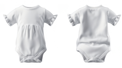 Romper jumpsuit newborn mockup cut out transparent isolated on white background ,PNG file ,artwork graphic design.