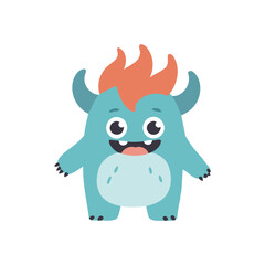 Vector illustration of a cute Monster for kids books