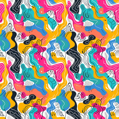 Obraz premium Elegant seamless design of abstract blobs, adding sophistication to decorative prints