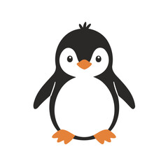 Cute Penguin for toddlers' learning books vector illustration