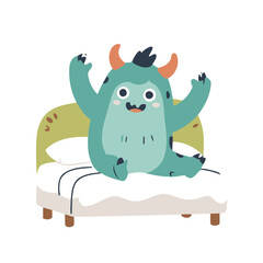 Cute vector illustration of a Monster for youngsters' imaginative stories