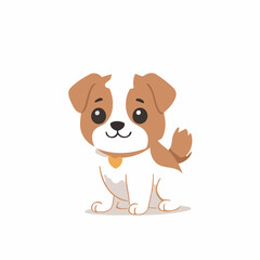 Cute Dog for toddlers story books vector illustration