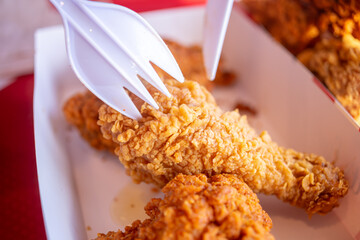 Street food in thailand, Fried chicken background