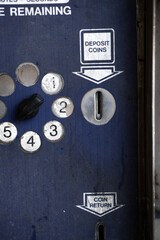 blue, old coin exchanger