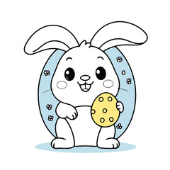 Vector illustration of a sweet Bunny for youngsters' imaginative journeys