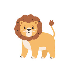 Obraz premium Cute Lion for kids' storybook vector illustration