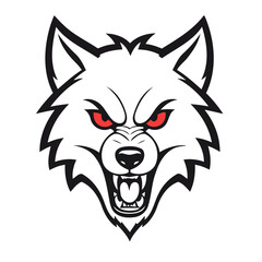 Vector illustration of a cute Wolf for toddlers story books