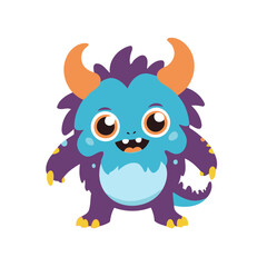 Cute vector illustration of a Monster for toddlers