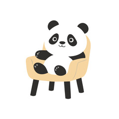 Cute vector illustration of a Panda for children's bedtime stories © meastudios