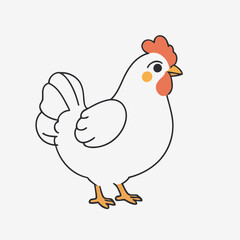 Cute Chicken for children vector illustration