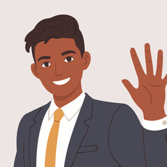 Cute Businessman for toddlers story books vector illustration