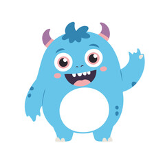 Vector illustration of a sweet Monster for youngsters' imaginative journeys