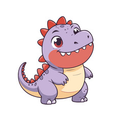 Cute vector illustration of a Dino for toddlers