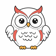 Cute Owl for children's books vector illustration