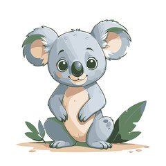 Cute Koala for toddlers vector illustration