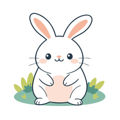 Vector illustration of a friendly Bunny for little ones' joyful exploration