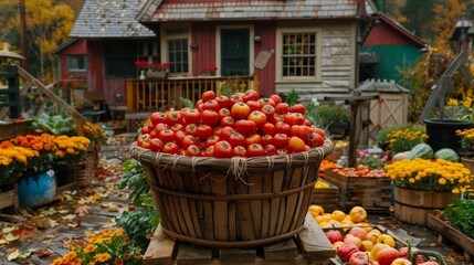 Abundant cornucopia  variety of fresh fruits and vegetables for organic, healthy eating promotion