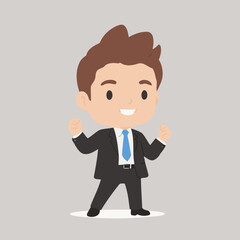 Vector illustration of a cute Businessman for toddlers books