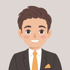 Vector illustration of an adorable Businessman for young readers' books