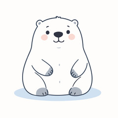 Cute Polarbear for toddlers' playful adventures vector illustration