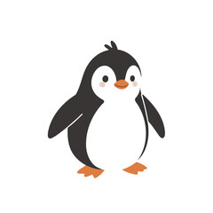 Cute Penguin vector illustration for preschoolers' learning moments