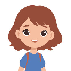 Cute Girl vector illustration for children