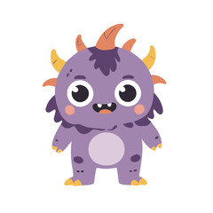 Cute vector illustration of a Monster for kids books