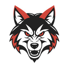 Vector illustration of a cute Wolf for toddlers