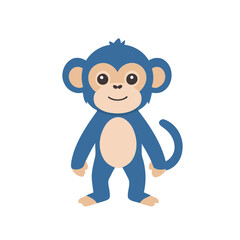 Vector illustration of a lovable Monkey for children's picture books