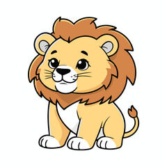 Cute Lion for children's bedtime stories vector illustration