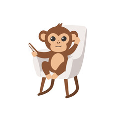 Vector illustration of an endearing Monkey for kids' bedtime stories