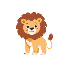 Vector illustration of a cute Lion for kids story book