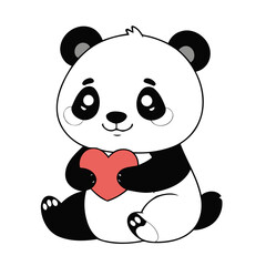 Vector illustration of a cute Panda for children