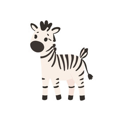 Vector illustration of a cute Zebra for toddlers story books