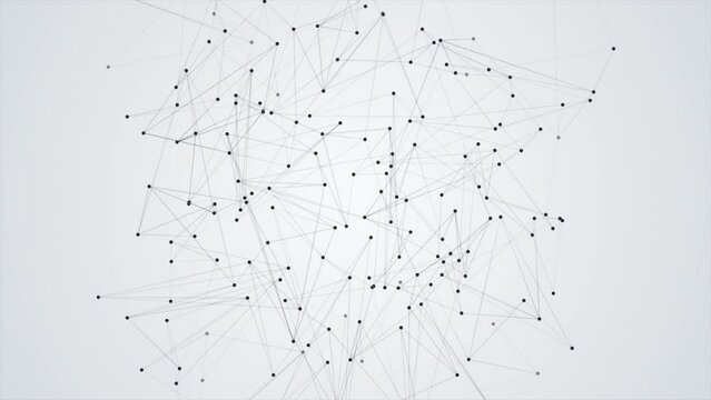 White Plexus Futuristic Network Technology Background. High Tech Digital Technology Background. Seamless Loop 