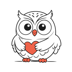 Vector illustration of a winsome Owl for children's literature