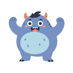 Vector illustration of a lovable Monster for children's picture books