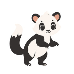 Cute Skunk for children story book vector illustration