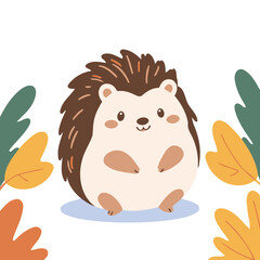 Cute Hedgehog vector illustration for preschoolers' learning moments