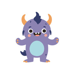 Cute vector illustration of a Monster for kids