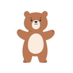 Vector illustration of a sweet Bear for youngsters' imaginative journeys