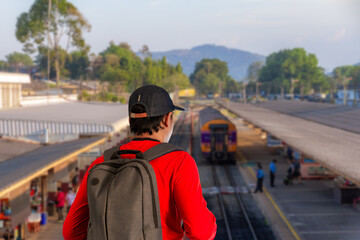 Sustainable Tourism, Sustainable Travel concept, Traveling by train is an economical way to travel...