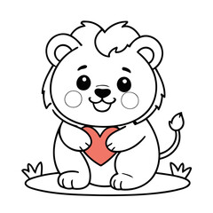 Cute Lion vector illustration for little ones' bedtime routines