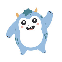 Naklejka premium Vector illustration of a cute Monster for toddlers books