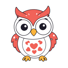 Cute vector illustration of a Owl for children book
