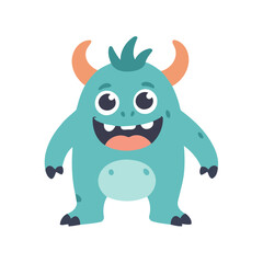 Cute vector illustration of a Monster for early readers' delight