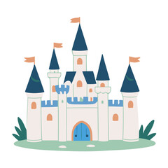 Vector illustration of a sweet Castle for youngsters' imaginative journeys