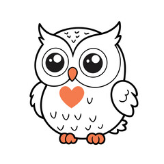 Vector illustration of a cute Owl for children story book