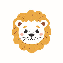 Cute vector illustration of a Lion for toddlers' playful adventures