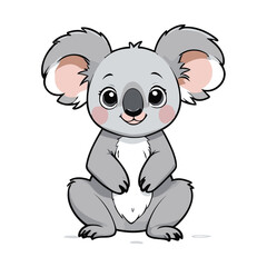 Vector illustration of a cute Koala for toddlers